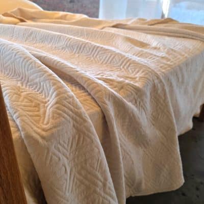 Mazey Organic Cotton Matelasse Blanket