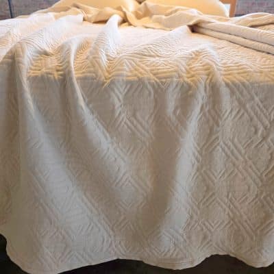 Mazey Organic Cotton Matelasse Blanket
