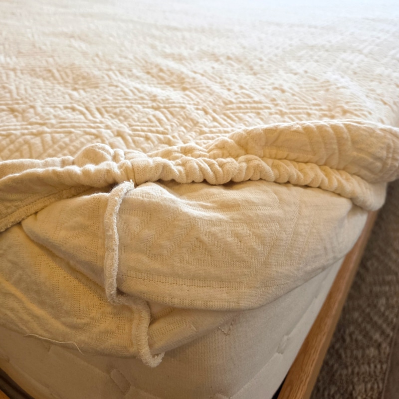 Mazey Matelasse Organic Cotton Knit Mattress Protector - Image 5